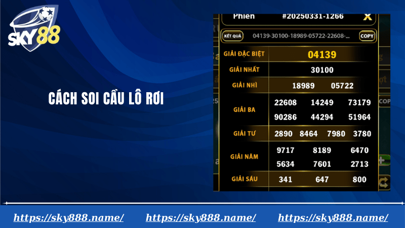 Cách soi cầu lô rơi